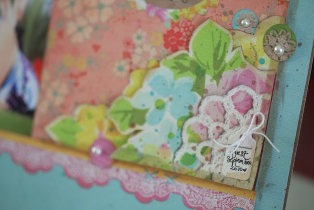 scrapbook page with Sassfras Sweetly Smitten