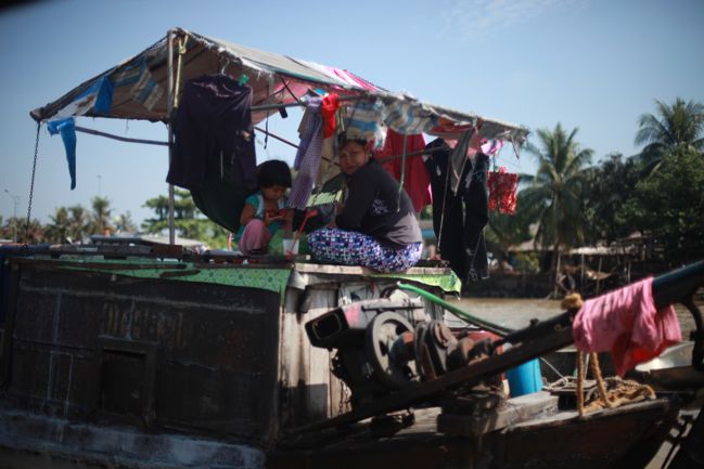 market boat on the mekong