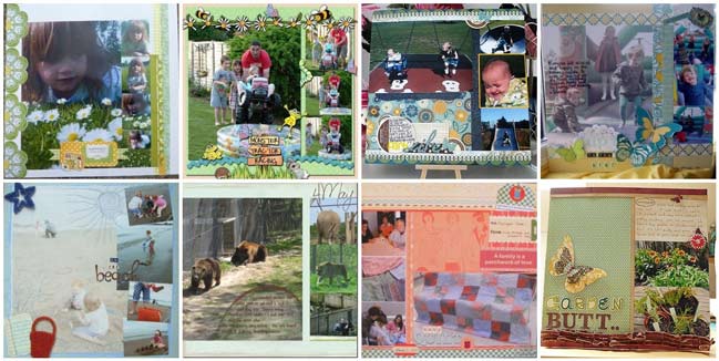 scrapbooking sketch and page ideas