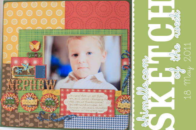 scrapbooking sketch and page ideas