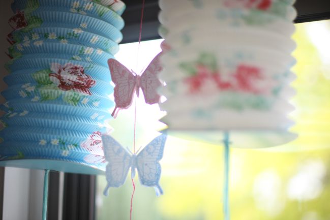 stamped butterfly garland