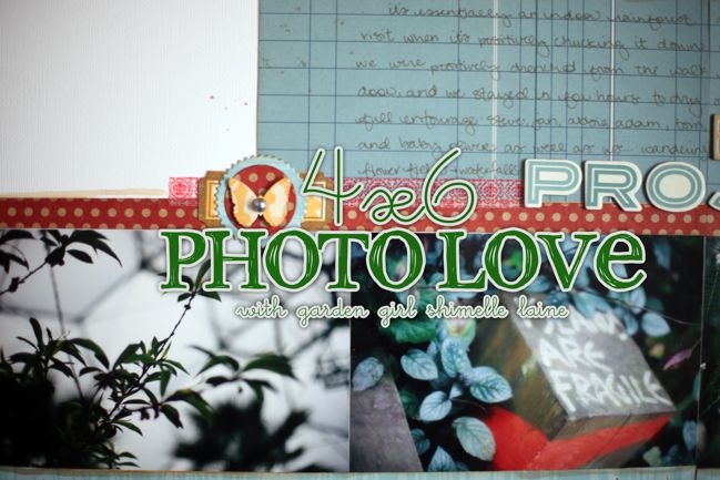 free online scrapbooking class :: 4x6 photo love