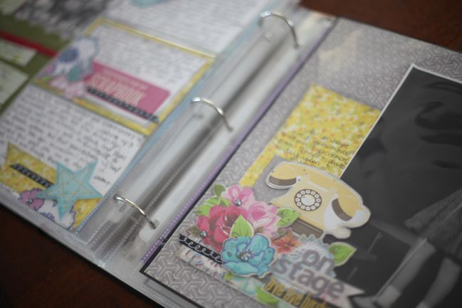 scrapbook pages in album