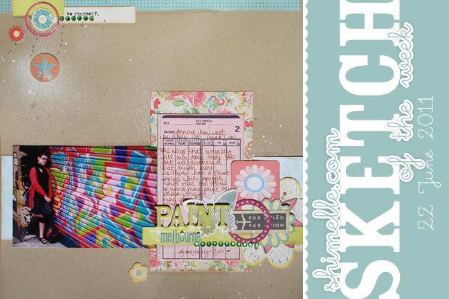 scrapbooking sketch and page ideas