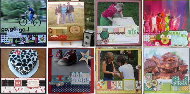 scrapbooking sketch and page ideas