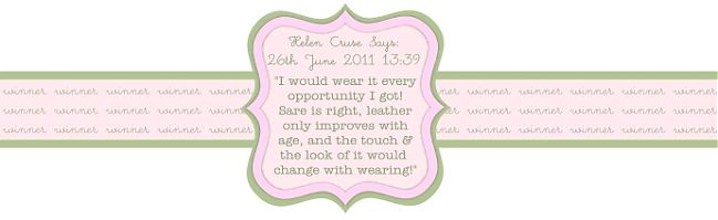 scrapbooking giveaway winner Leather necklace