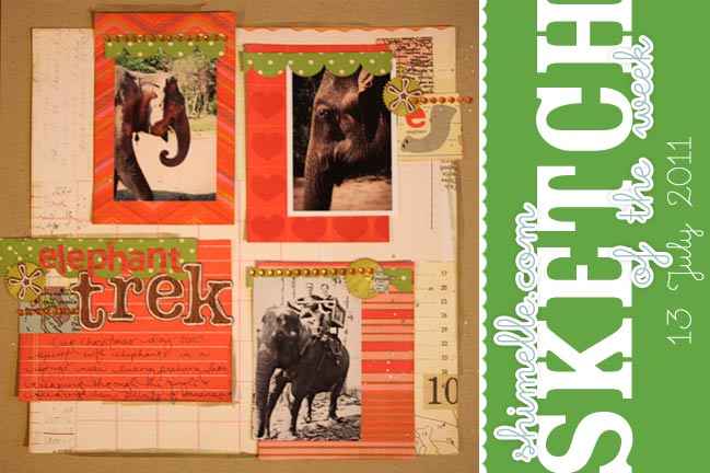 scrapbooking sketch and page ideas