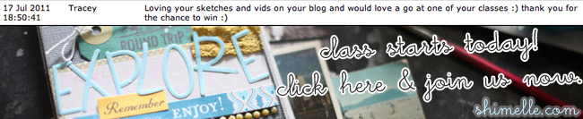 online scrapbooking class - prize winner