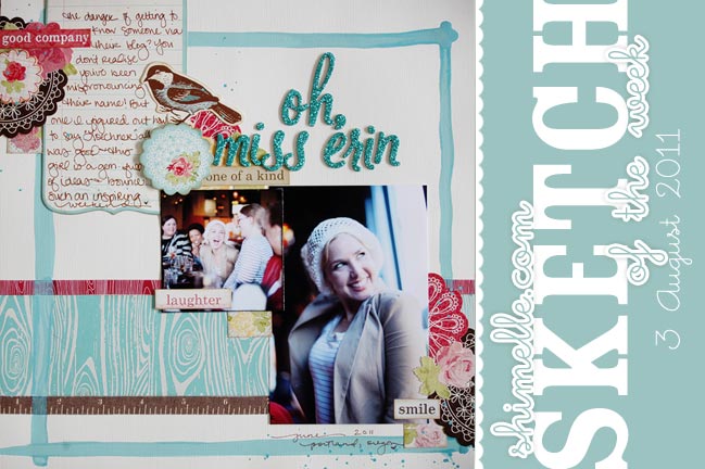 scrapbooking sketch and scrapbook page ideas