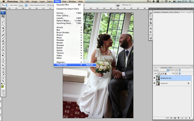Using RadLab by Totally Rad Actions in Photoshop Using RadLab by Totally Rad Actions in Photoshop