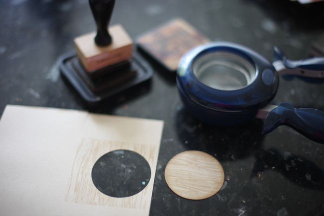 handmade stamped card woodgrain