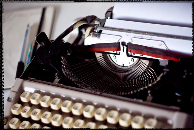 typewriter and moleskine