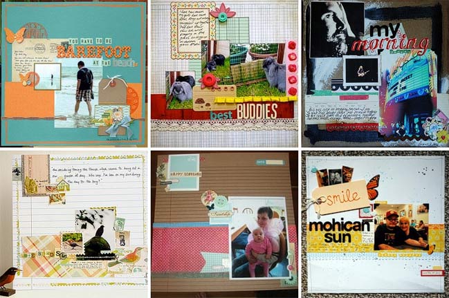 scrapbooking sketch and page ideas