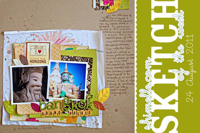 scrapbooking sketch and scrapbook page ideas