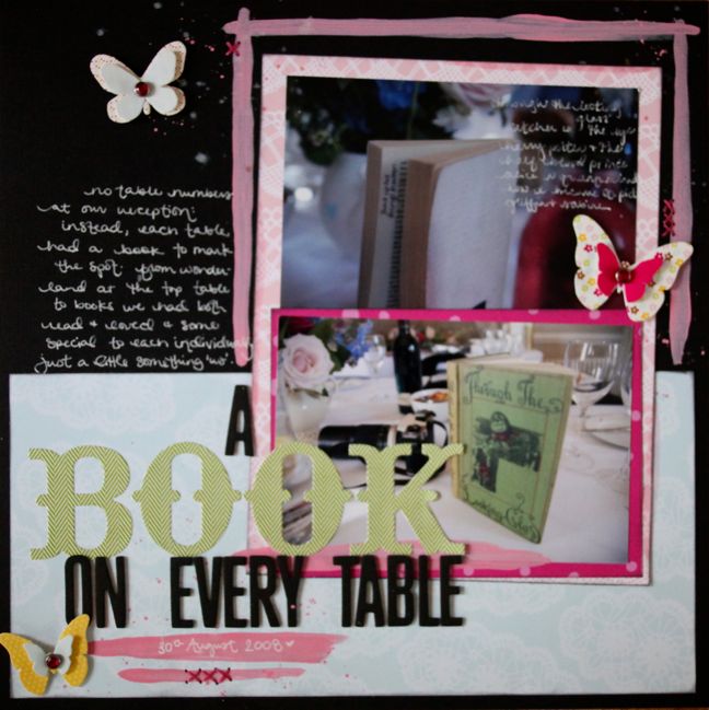 wedding scrapbook page