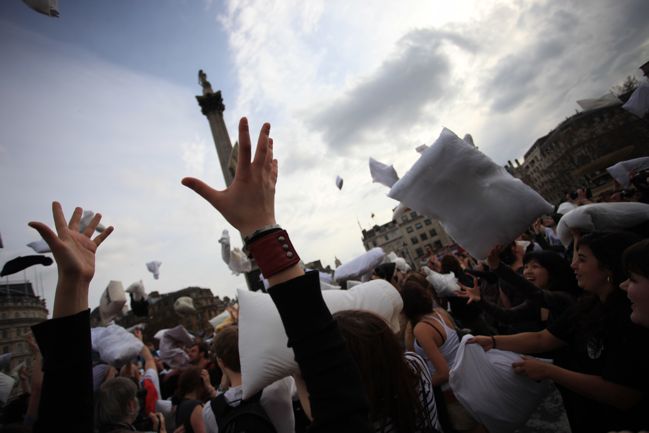 london pillow fight