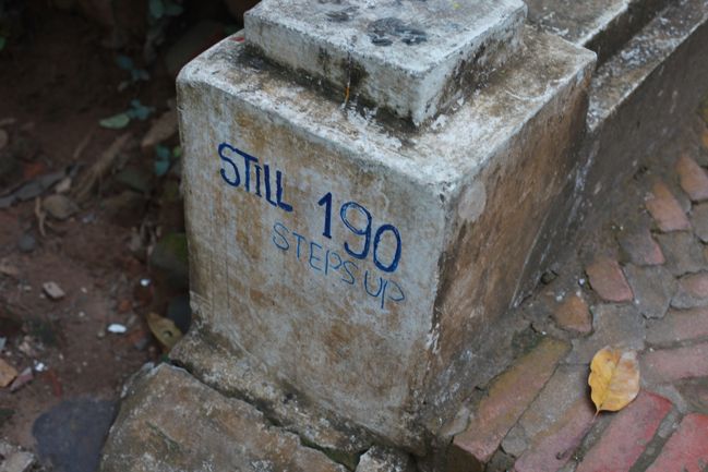 steps in luang prabang, laos