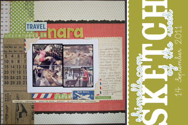 scrapbooking sketch and scrapbook page ideas