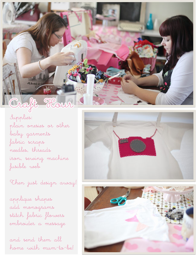 diy custom onesies at baby shower