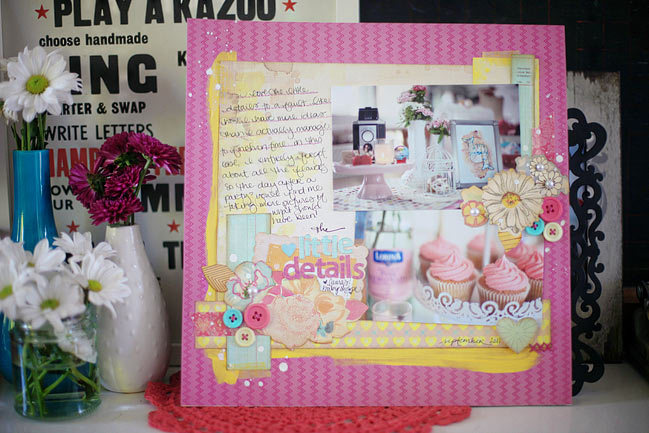 baby shower scrapbook page