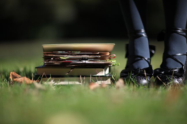 staged photo in the grass