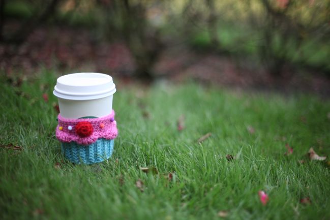 coffee cup in the grass