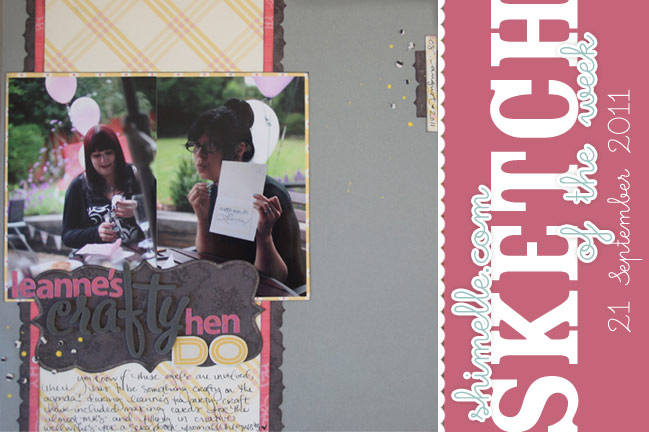 scrapbooking sketch and scrapbook page ideas