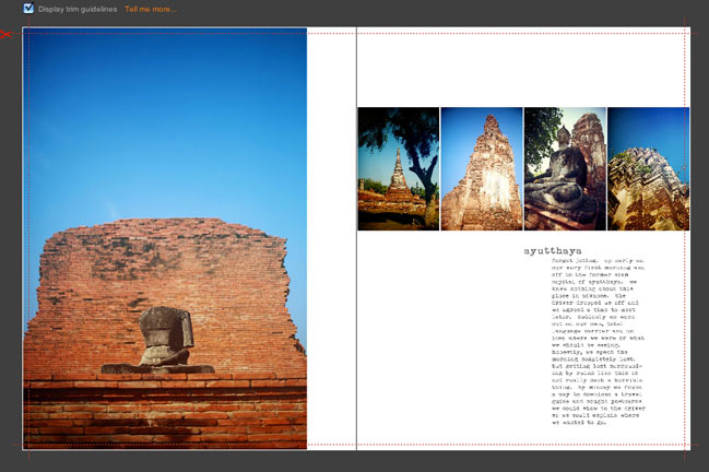 making a photobook from travel photos