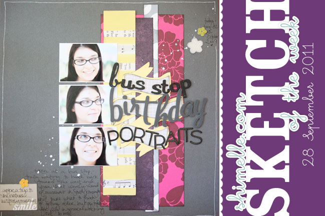 scrapbooking sketch and scrapbook page ideas