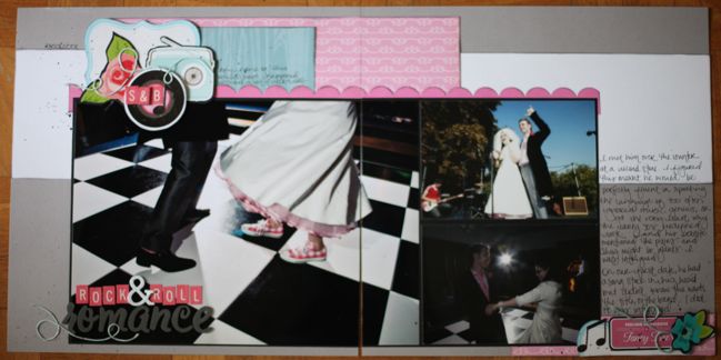 weekly challenge: include a flower motif // double page scrapbook layout by shimelle laine