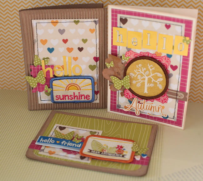 handmade cards with patches