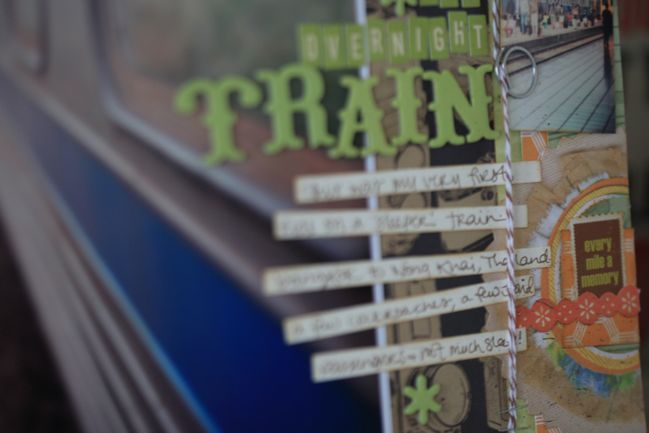 travel scrapbook page detail