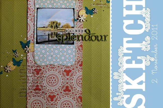 scrapbooking sketch and scrapbook page ideas