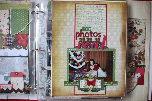 Christmas scrapbook page