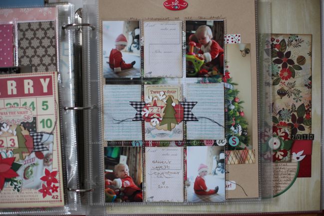 journal your christmas scrapbook page