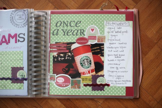 journal your christmas scrapbook page