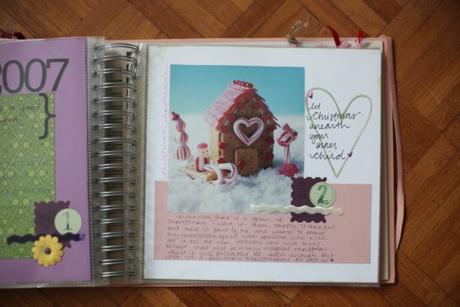 journal your christmas scrapbook page