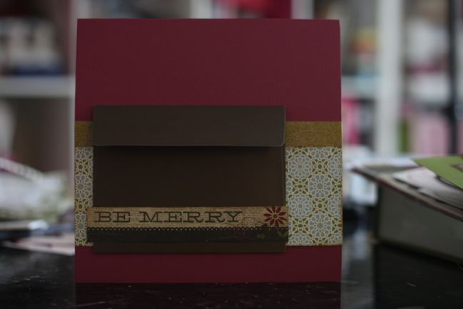envelope on a scrapbook page