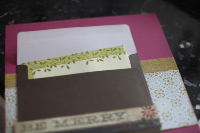 envelope on a scrapbook page