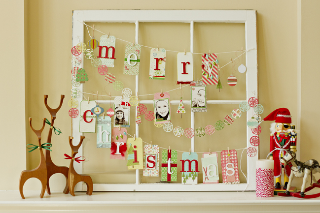 decorated Christmas window by corrie jones @ shimelle.com