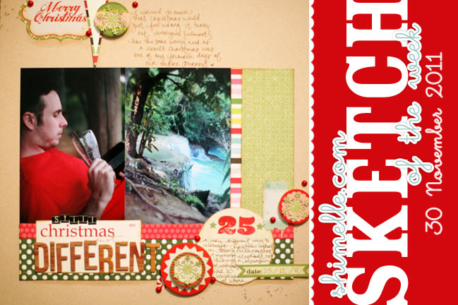 scrapbooking sketch and scrapbook page ideas