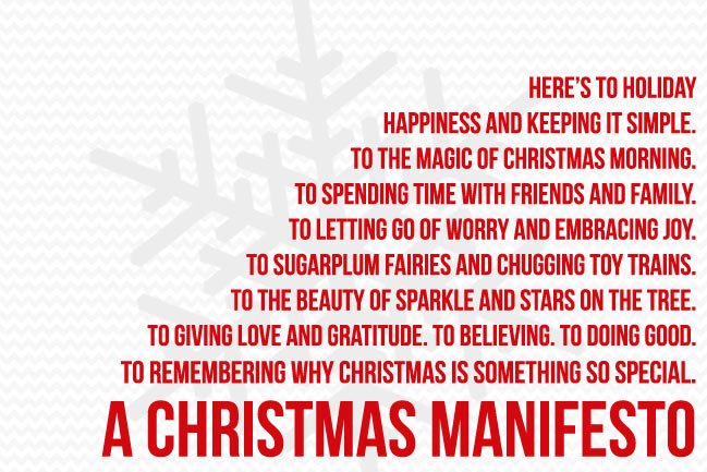 christmas manifesto