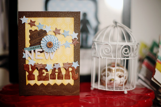 2011 end of year scrapbook page and new year card