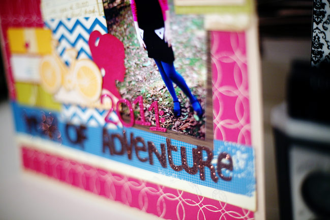 2011 end of year scrapbook page and new year card