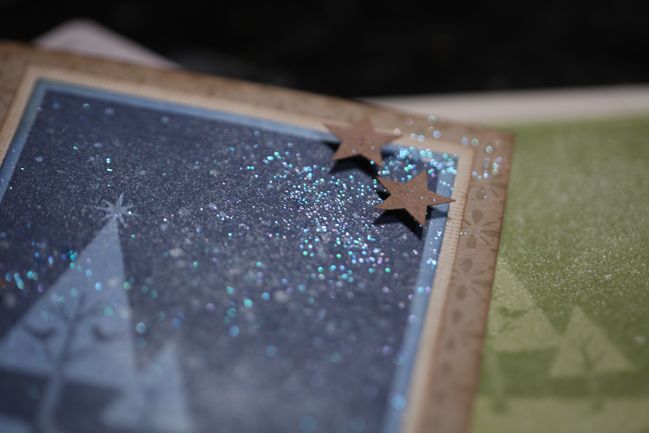 glittery thank you card