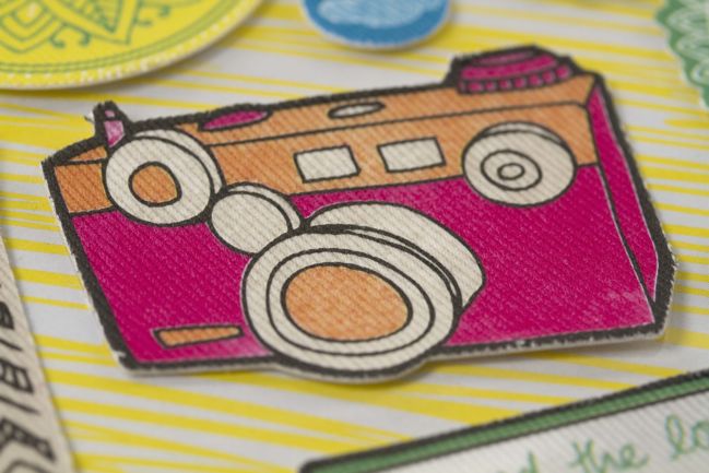 camera canvas sticker :: amy tangerine sketchbook sneak peek