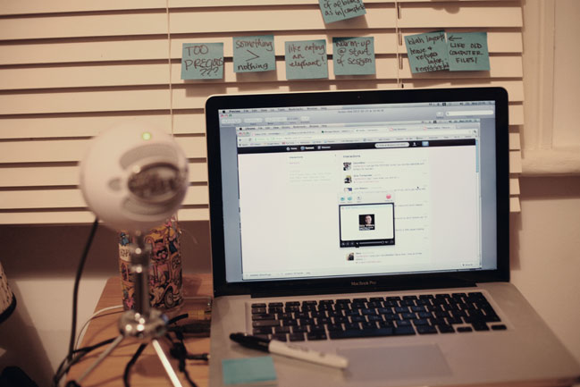 Recording an episode of the Paperclipping Roundtable