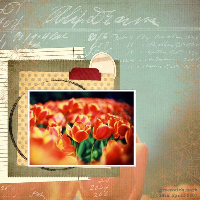 digital scrapbook page