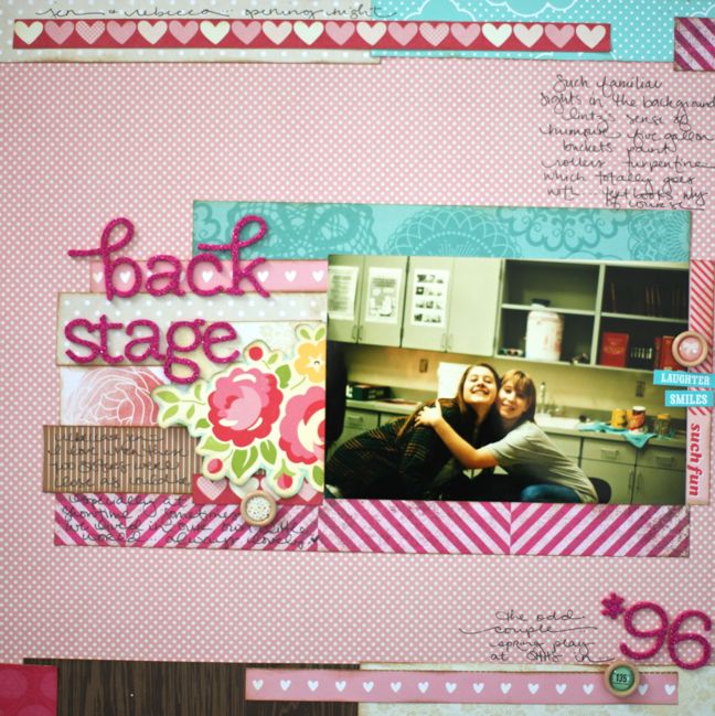 scrapbook page made from scraps