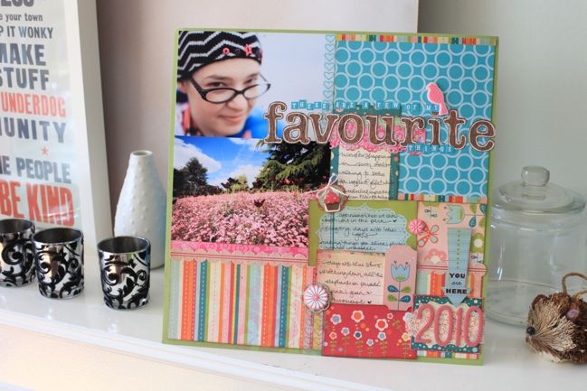 weekly challenge: Take Inspiration from a Scrapbook Page Sketch // older scrapbook page by Shimelle Laine